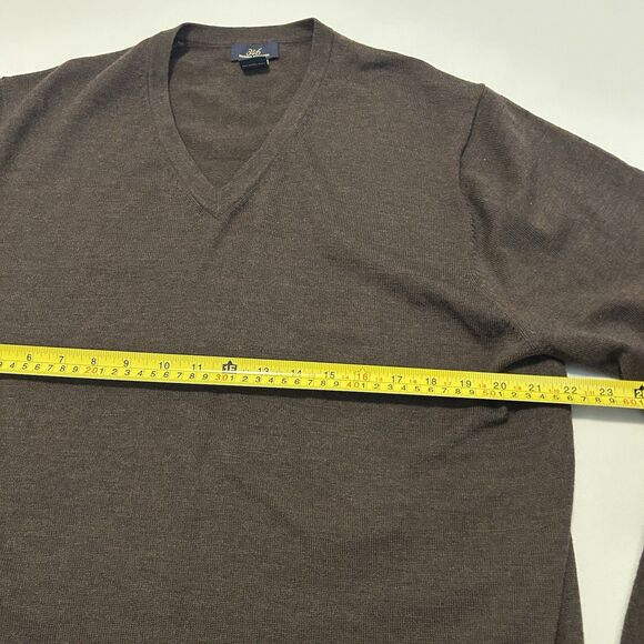 Brooks Brothers 365 Merino Wool Sweater V Neck Pullover Brown - Mens Large - Picture 8 of 10